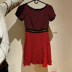 Maeve by Anthropologie red and black dress